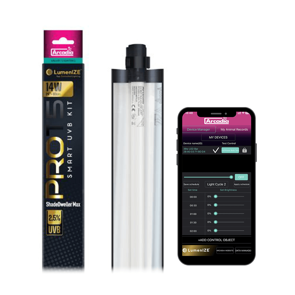 Arcadia LumenIZE Pro T5 UVB Max Kit, ShadeDweller, 2.5% UVB