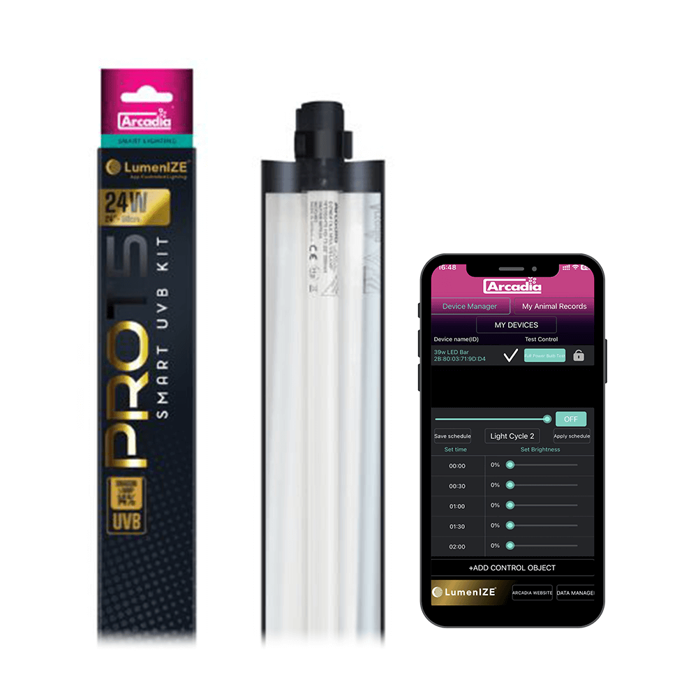 Arcadia LumenIZE Pro T5 UVB Kit, D3+ Dragon, 14% UVB