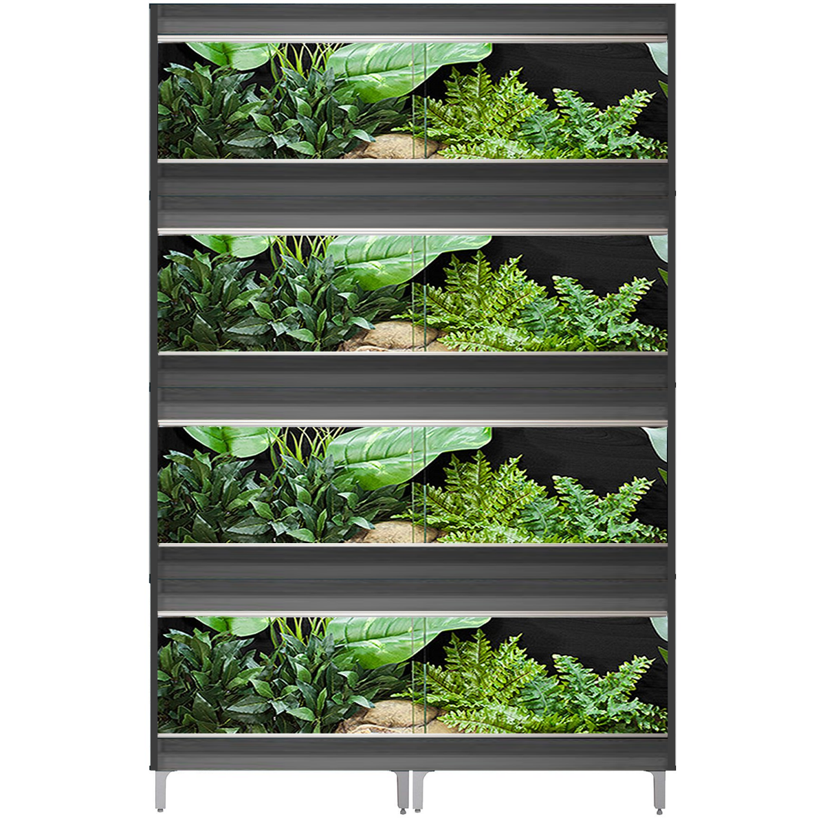 VivExotic Repti Home Large Four Tier Grey Vivarium - W:115cm x H:175cm