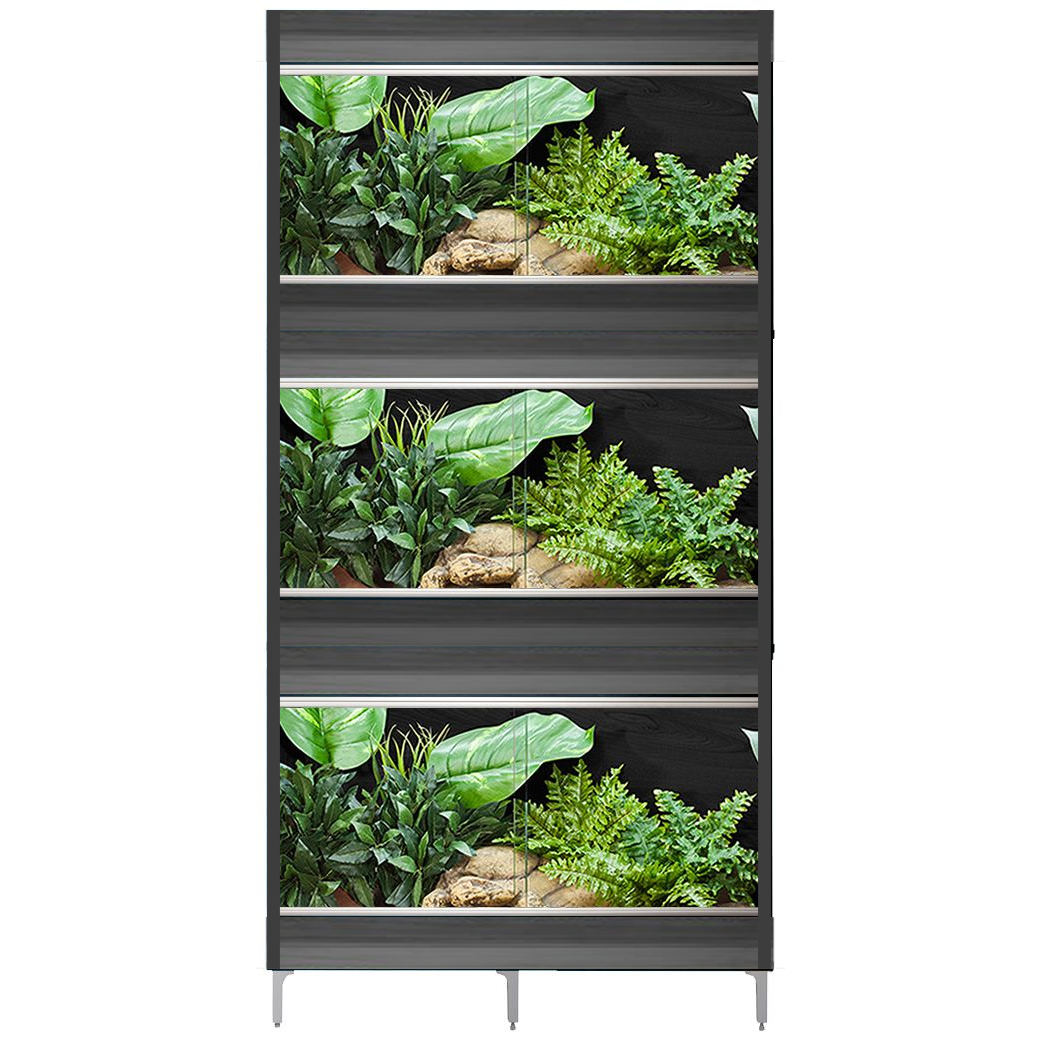 VivExotic Repti Home Small Three Tier Grey Vivarium - W:57.5cm x H:134cm